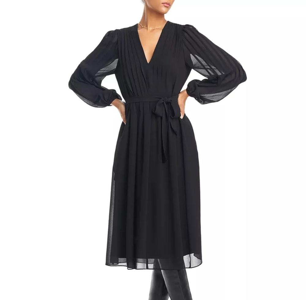 Kobi Halperin Tatum Pintucked V-Neck Midi Dress Women’s - Picture 3 of 5